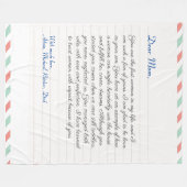 Couverture Polaire Message de lettre d'amour manuscrite sur ordinateu (Devant (Horizontal))