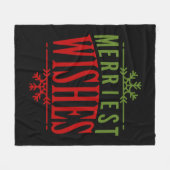 Couverture Polaire Message de Noël des voeux les plus heureux (Devant (Horizontal))