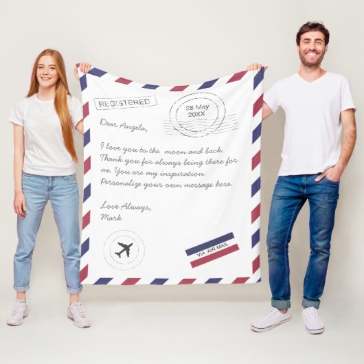 Couverture Polaire Message personnalisé (En situation)