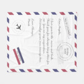 Couverture Polaire Message personnalisé (Devant (Horizontal))