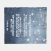 Couverture Polaire Message personnalisé Blue Stars Nephew (Devant (Horizontal))