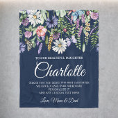 Couverture Polaire Message personnalisé Fleurs sauvages fille