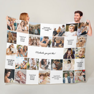 Couverture Polaire Messages de Confort Inspirants Personnalisés & 25
