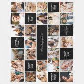 Couverture Polaire Messages personnalisés de confort et 25 photos (Devant)