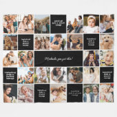 Couverture Polaire Messages personnalisés de confort et 25 photos (Devant (Horizontal))