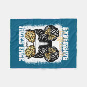 Couverture Polaire Messy Bun Funny Backtalk, Expensive Difficult And  (Devant (Horizontal))