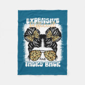 Couverture Polaire Messy Bun Funny Backtalk, Expensive Difficult And  (Devant)