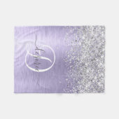 Couverture Polaire Métal brossé violet Parties scintillant d'argent N (Devant (Horizontal))