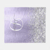 Couverture Polaire Métal brossé violet Parties scintillant d'argent N (Devant (Horizontal))