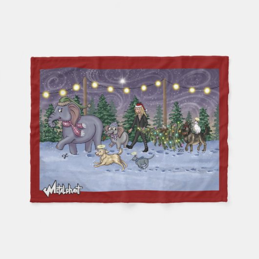 Couverture Polaire Metalphant Family Tree Fleece Blanket (Devant (Horizontal))