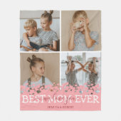 Couverture Polaire Mete Meilleure Maman Jamais Photo Collage (Devant)