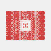 Couverture Polaire Météo du sucre | Vacances Monogrammes (Devant (Horizontal))