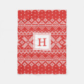 Couverture Polaire Météo du sucre | Vacances Monogrammes (Devant)