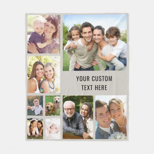 Couverture Polaire Méthode de collage photo personnalisée (Devant)