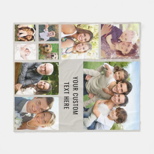 Couverture Polaire Méthode de collage photo personnalisée (Devant (Horizontal))