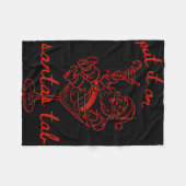Couverture Polaire Mettez-le sur l'onglet de Santa Drôle de Noël Queu (Devant (Horizontal))