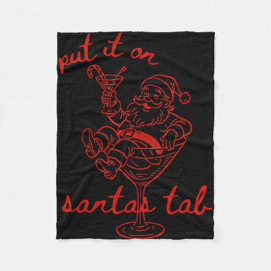 Couverture Polaire Mettez-le sur l'onglet de Santa Drôle de Noël Queu (Devant)