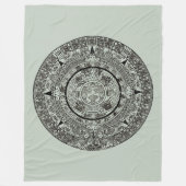 Couverture Polaire Mexicaine Aztec Sun Stone Maya Calendrier 1 (Devant)