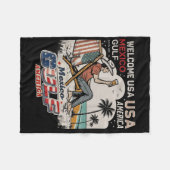 Couverture Polaire Mexique Amérique du Golfe États-Unis Drapeau améri (Devant (Horizontal))