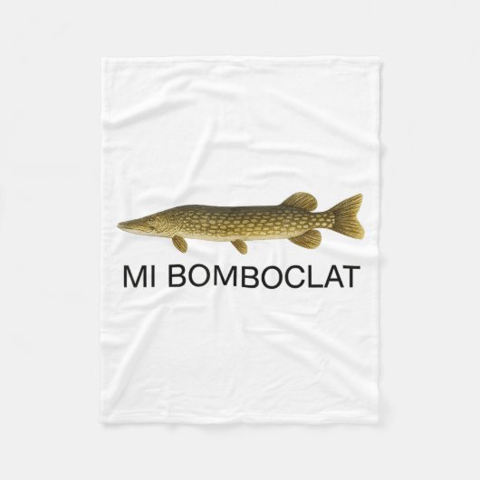 Couverture Polaire Mi Bomboclat Funny Fish Jamaican Slang Graphic  (Devant)
