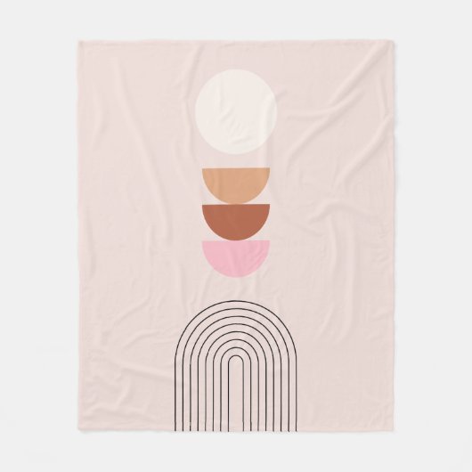 Couverture Polaire Mi-Siècle Moderne 08 Arch Blush Rose (Devant)