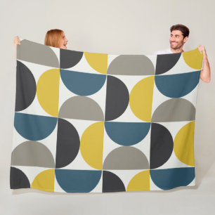 Couverture Polaire Mi-siècle moderne Turmer Gunmetal et bleu