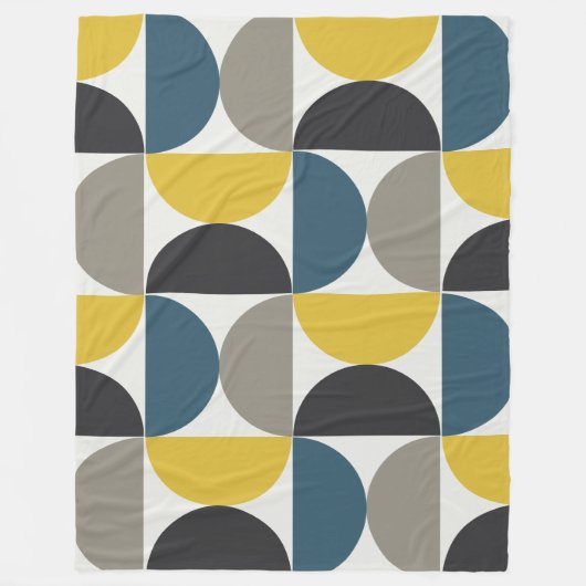 Couverture Polaire Mi-siècle moderne Turmer Gunmetal et bleu (Devant)