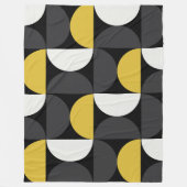 Couverture Polaire Mi-siècle Moderne turmerique et gris-métal (Devant)