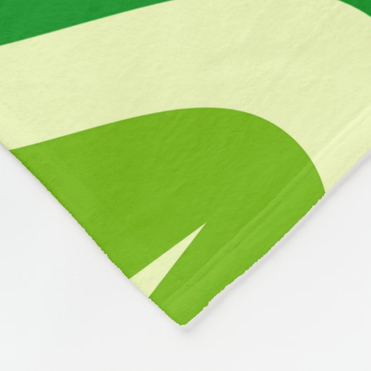 Couverture Polaire Mi-Siècle Retro Starburs Sur Green Ogee Motif (Coin)