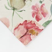 Couverture Polaire Micah 6:8 Aquarelle rose et crème (Coin)