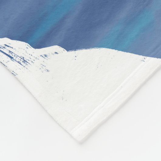 Couverture Polaire Micah 6:8 Turquoise Bleu Blanc Arbre Oiseaux Bible (Coin)