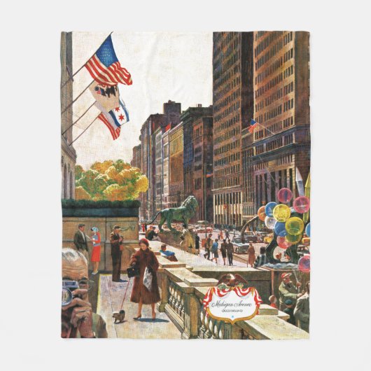 Couverture Polaire Michigan Avenue, Chicago par John Falter (Devant)