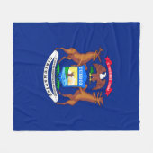Couverture Polaire Michigan State Flag Design (Devant (Horizontal))