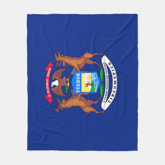 Couverture Polaire Michigan State Flag Design (Devant)
