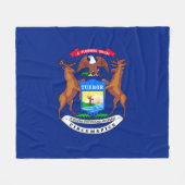 Couverture Polaire Michigan State Flag Design (Devant (Horizontal))
