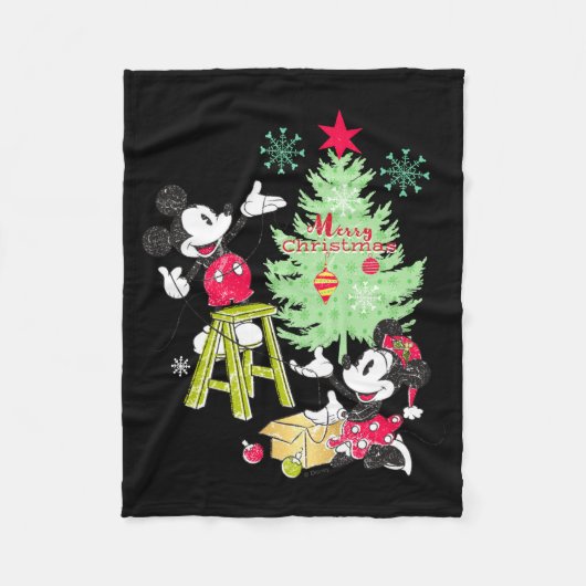 Couverture Polaire Mickey Minnie Clic Christmas Tree (Devant)