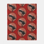 Couverture Polaire Microphone rétro en rouge (Devant)