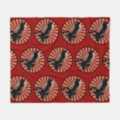 Couverture Polaire Microphone rétro en rouge (Devant (Horizontal))