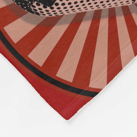 Couverture Polaire Microphone rétro en rouge (Coin)