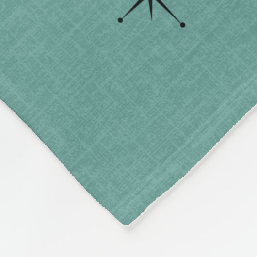 Couverture Polaire Mid Century Atomic Kitty Noël ©studioxtine (Coin)