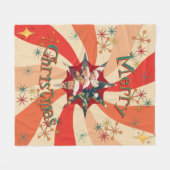 Couverture Polaire Mid Century Christmas Atomic Retro Wave Star Photo (Devant (Horizontal))