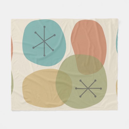 Couverture Polaire Mid Century Modern Abstract Art Rocks (Devant (Horizontal))