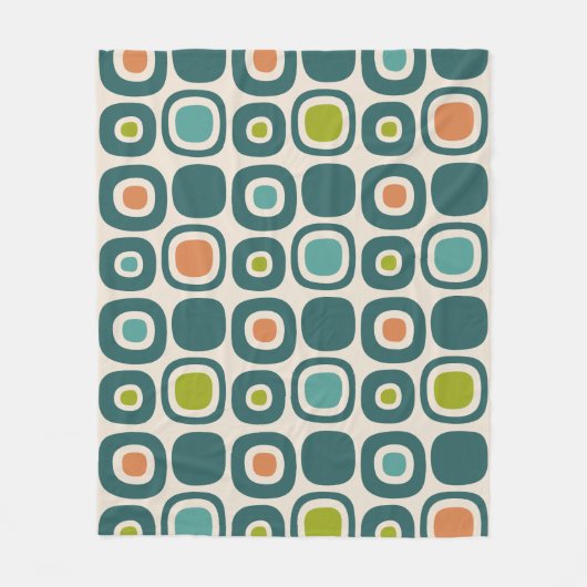 Couverture Polaire Mid Century Modern Garden Path Pattern (Devant)