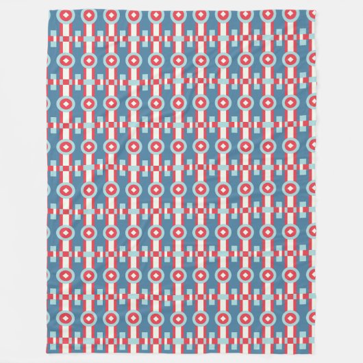 Couverture Polaire Mid-Century Modern Geometric Art Pattern Print (Devant)