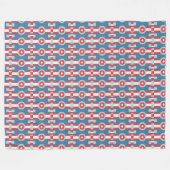 Couverture Polaire Mid-Century Modern Geometric Art Pattern Print (Devant (Horizontal))