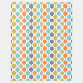 Couverture Polaire Mid-Century Modern Retro Geometric Circles Pattern (Devant)