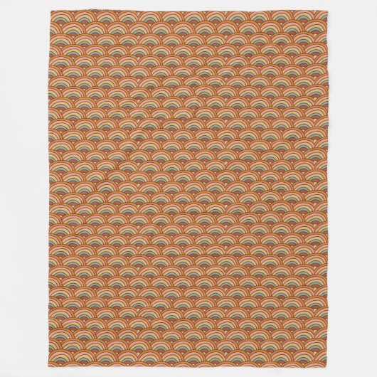 Couverture Polaire Mid-Century Throw Pastel Terracotta Groovy Retro (Devant)