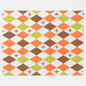 Couverture Polaire Mid-Century Vibes – Cozy Geometric Fleece Blanket (Devant (Horizontal))