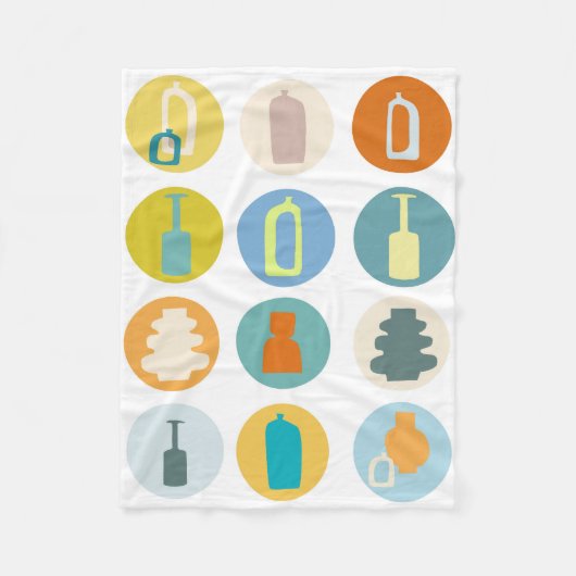Couverture Polaire MidCentury Dots - Plaid (Devant)