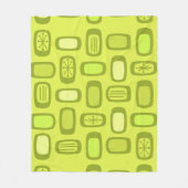 Couverture Polaire Midcentury MCM Rounded Rectangles Chartreuse (Devant)
